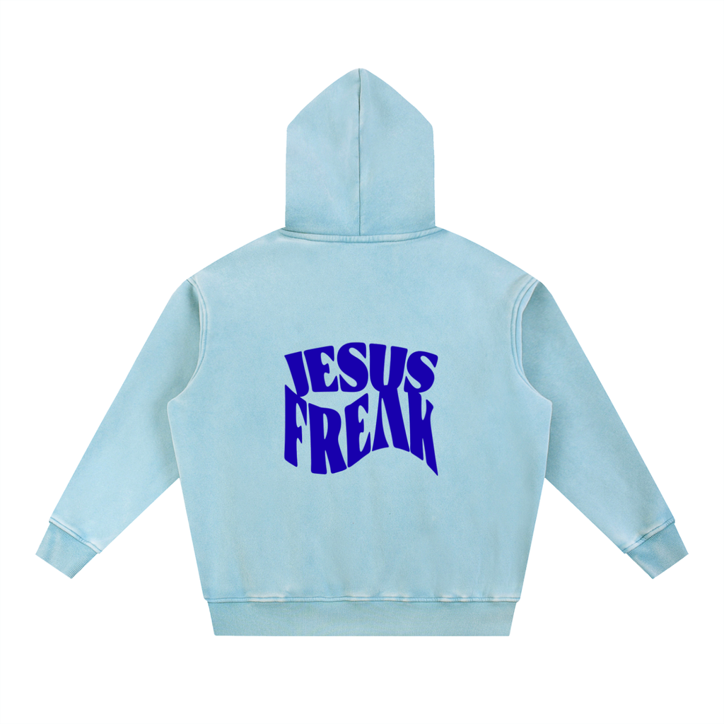 Snow Wash Fleece Oversize Hoodie