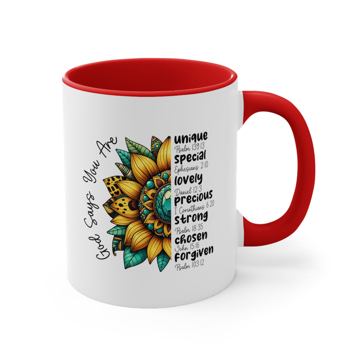 God Says Accent Coffee Mug, 11oz