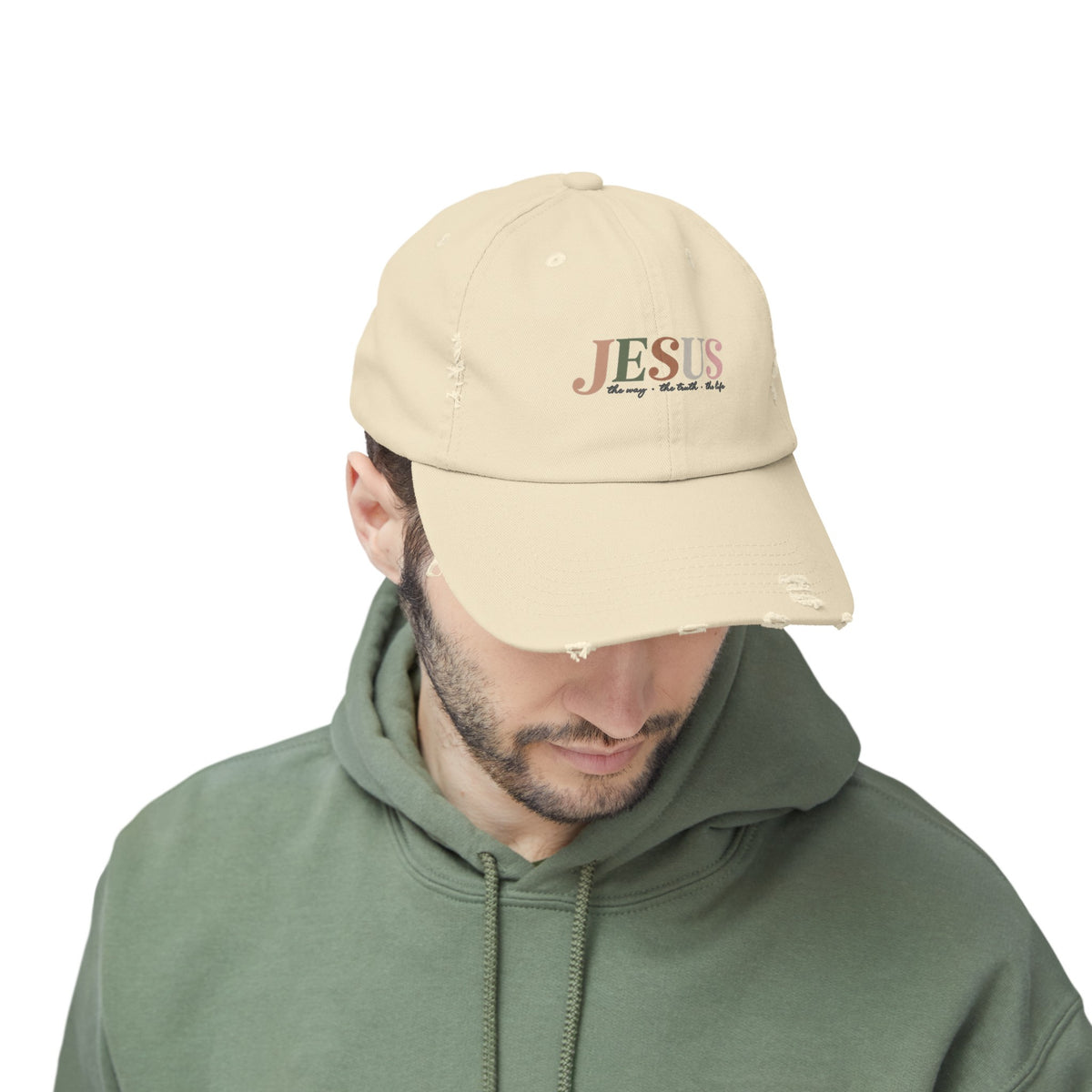 Jesus Unisex Distressed Cap