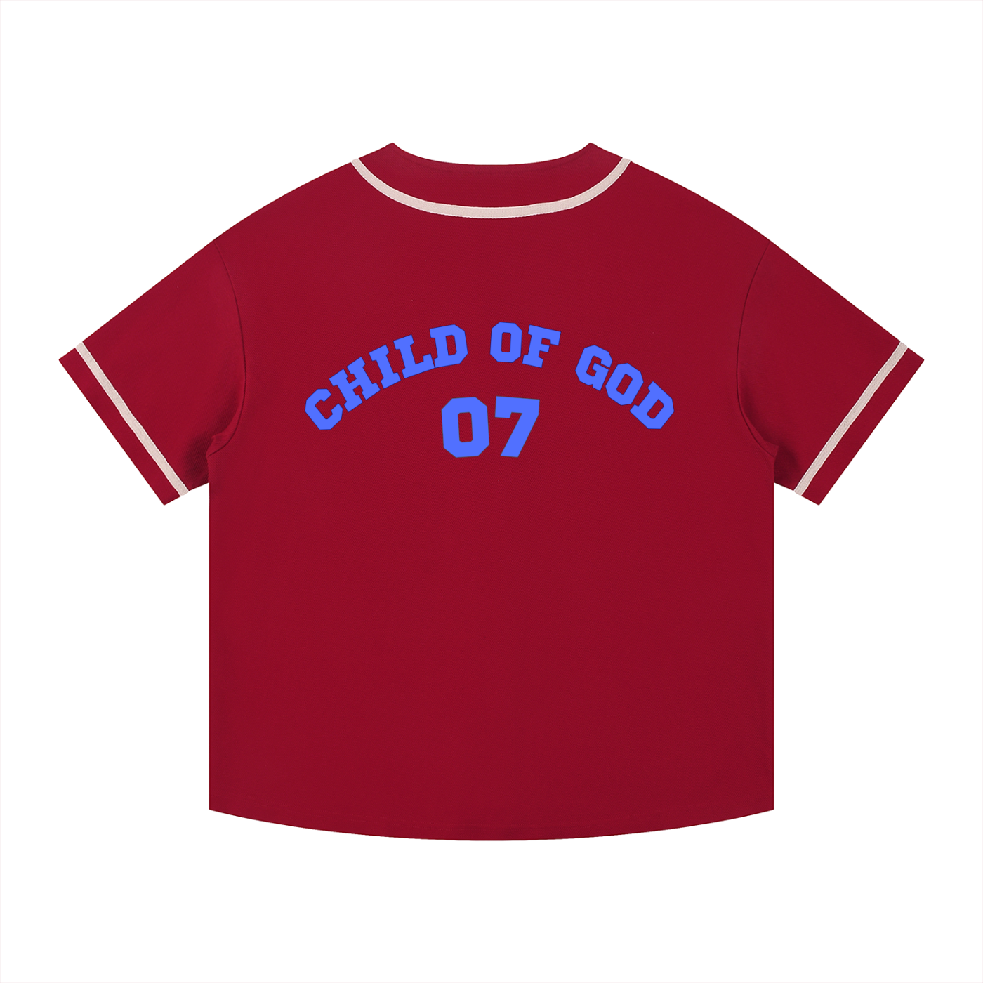 Contrast Piped Button-Up Jersey