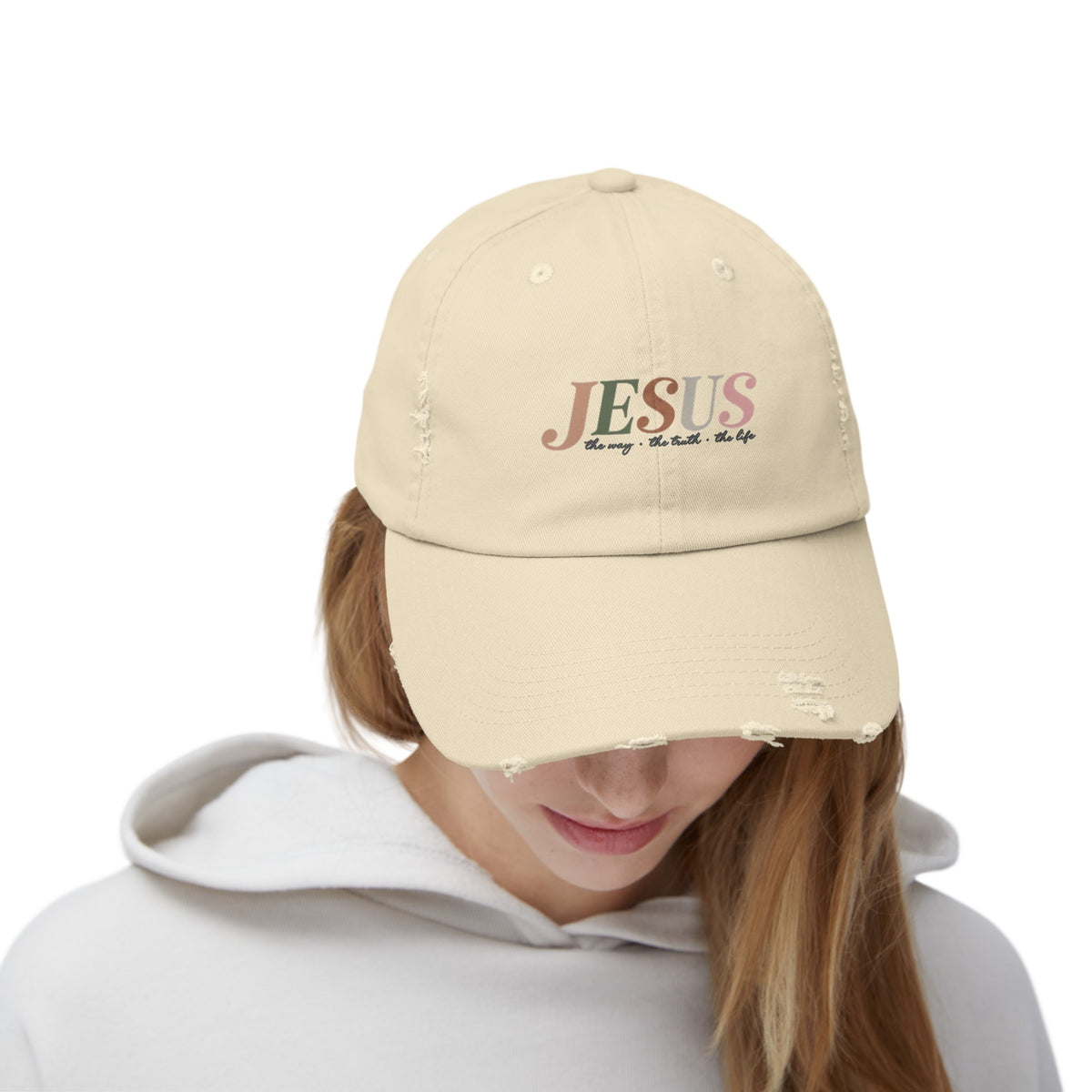 Jesus Unisex Distressed Cap