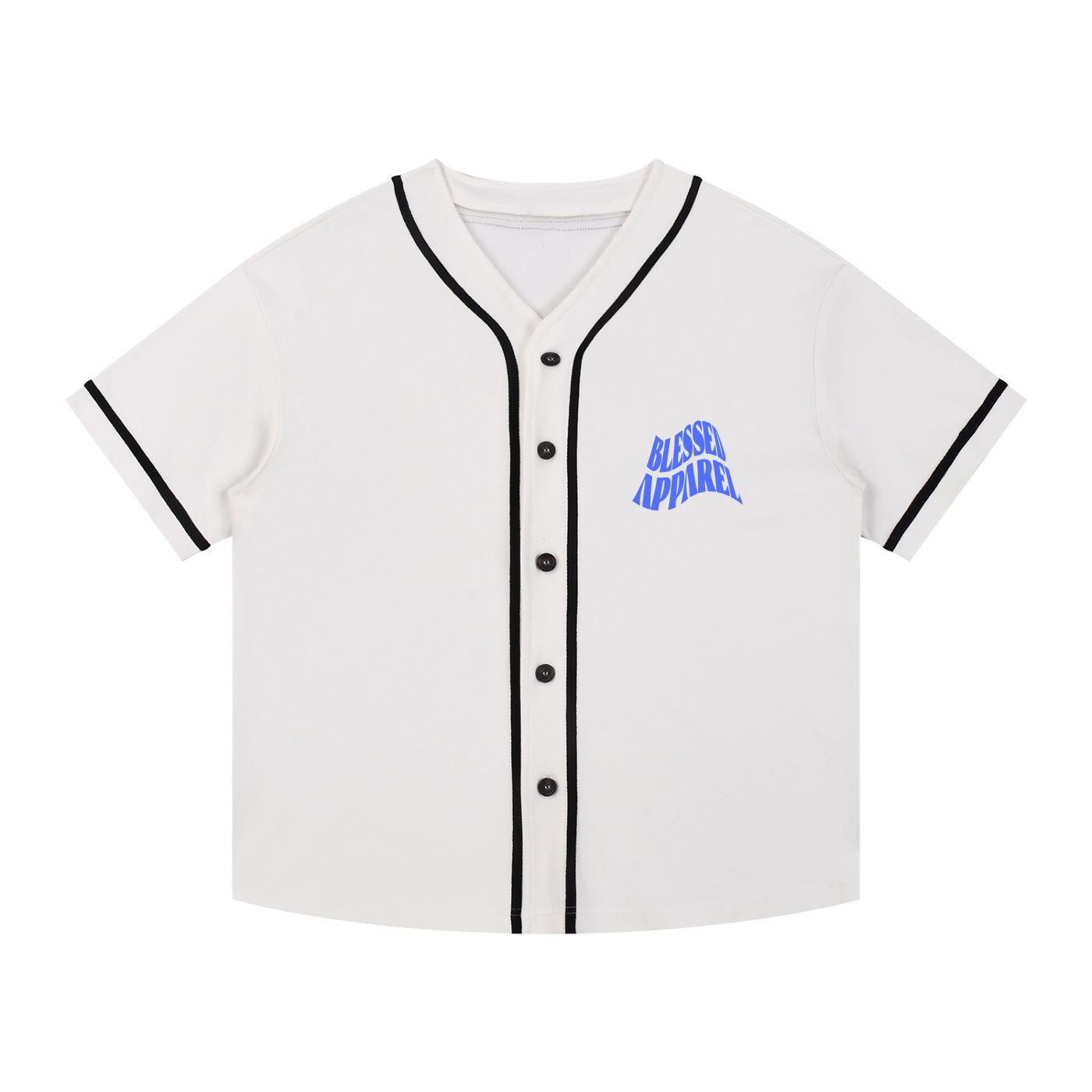 Contrast Piped Button-Up Jersey