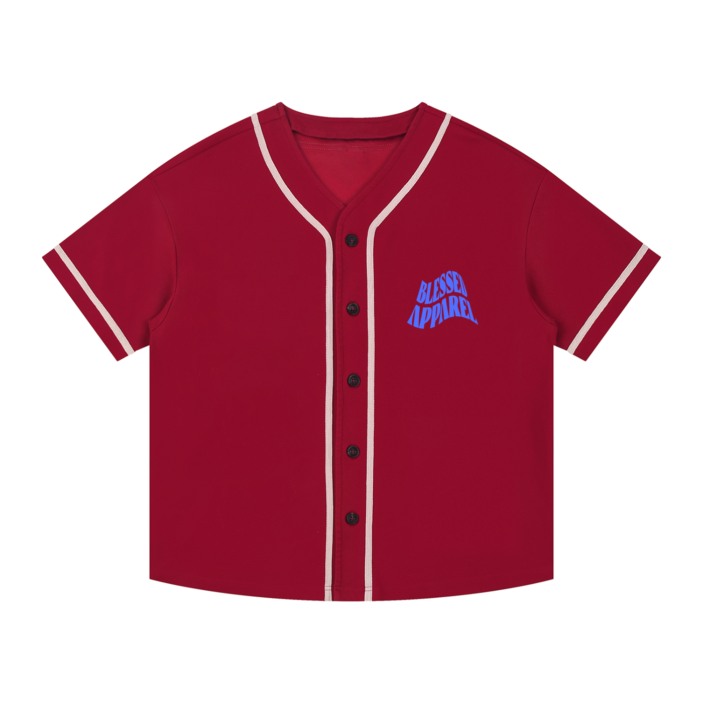 Contrast Piped Button-Up Jersey