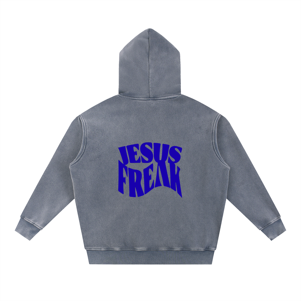 Snow Wash Fleece Oversize Hoodie