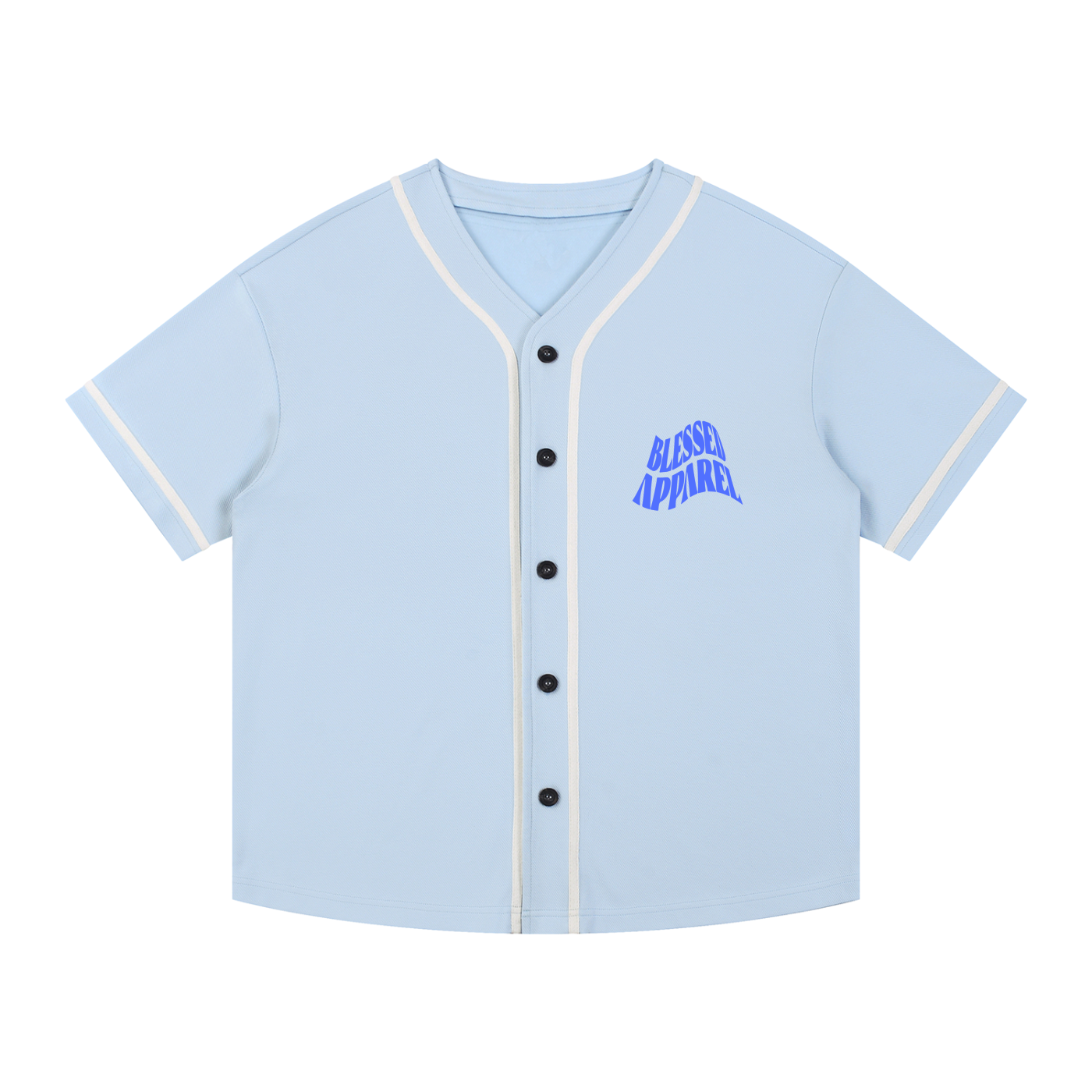 Contrast Piped Button-Up Jersey